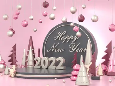New Year 2022 3D model