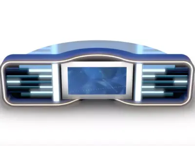 Virtual TV Studio News Desk 5 3D model