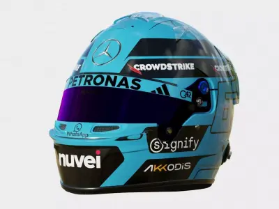 F1 George Russel Helmet 2025 3D model