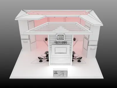 Booth Exhibition Stand a534a 3D model