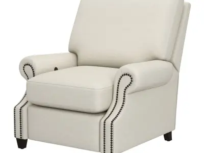 James Roll Arm Recliner by Pottery Barn 3D model