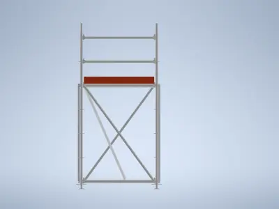 Scaffolding tower for a work at height 2mt and area 1570mmx730mm 3D model