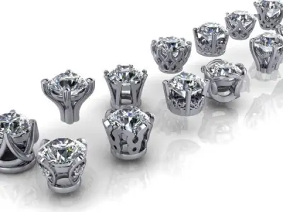 Modern Various Assorted Designer Heads findings jewelry  3D print model