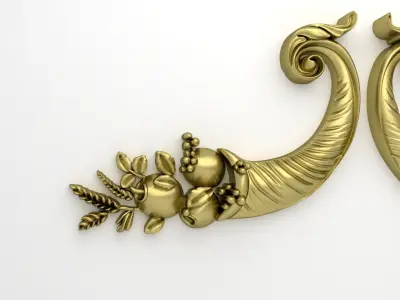 Classic decor ornament v-3D model09 3D model