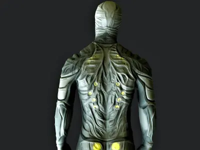 Futuristic Metal Man Free 3D model