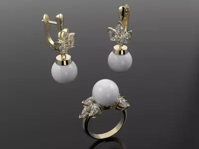 Pearls set for women  3D print model