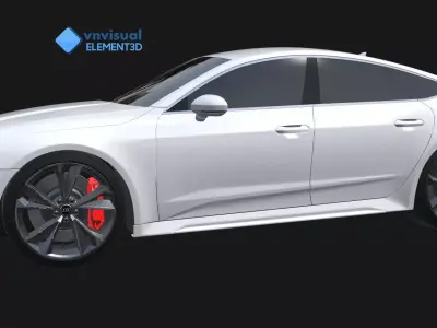 E3D - 2020 Audi RS7 Sportback  3D model