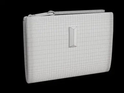 Red Brown Leather Wallet 3D model