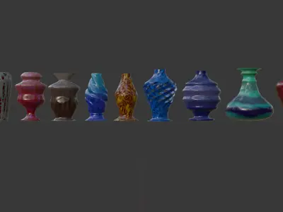 Pack of 30 vases 3D model