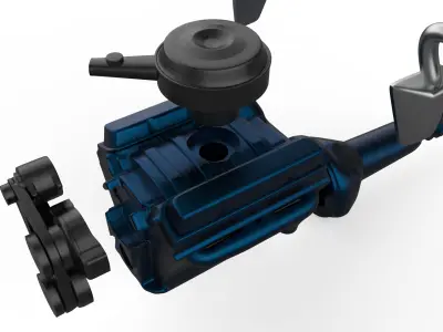 Free Engine and Mirror for Chevy G10 Van  3D printable STL model Free 3D print model