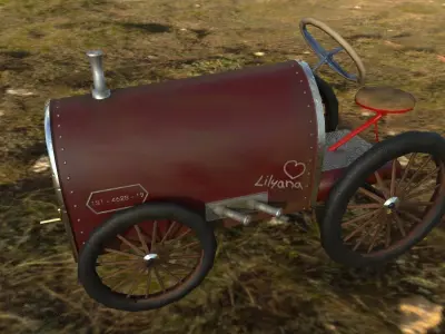 Vintage toy car 3D model