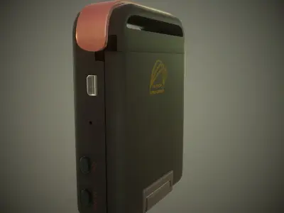 GPS 3D model mobile phone with antenna Low-poly 3D model