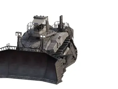 Mining crawler buldozer 3D model