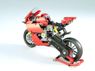 LEGO motorcycle V4 3D model