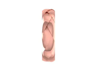 Flush Set Round Diamond Solitaire Wedding Band 3dm STL OBJ FBX  3D print model