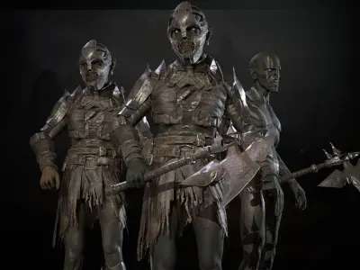 SkinnyOrc 7 Low-poly 3D model