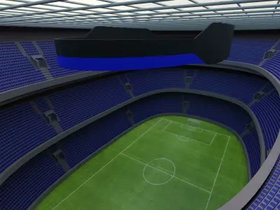 Football Stadium Low-poly 3D model 6