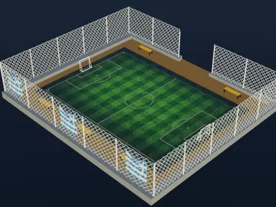 Soccer Stadium - Greece Low-poly 3D model