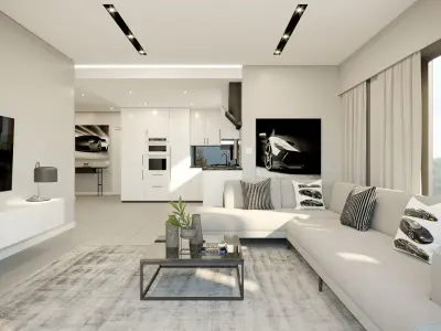 Corona - C4D Scene files - House Warrigal Interior 3D Model 3D model