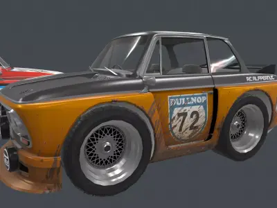 Rallyscool car  Low-poly 3D model