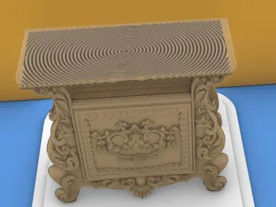 bedside table design stl and  3D model