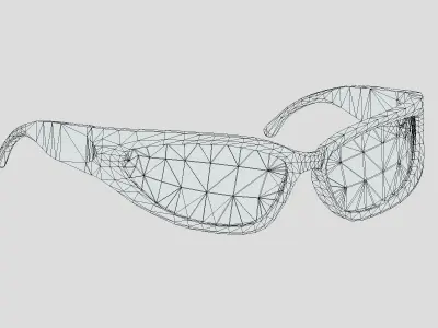 Wrap sunglasses Low Poly PBR Realistic Low-poly 3D model