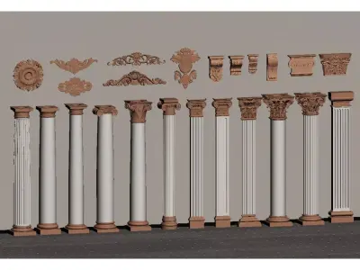 European-style decorative components 3D model