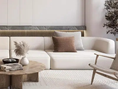 style living room Modern 3D model