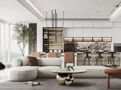 Luxury apartment living room111 3D model
