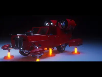 3D SUPER FLYING CAR 3D model