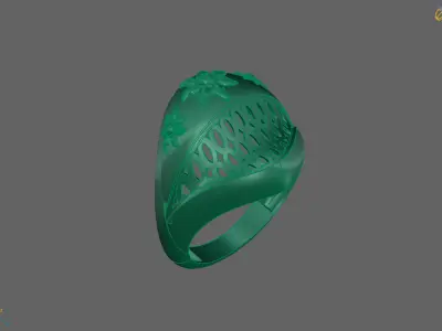 Plain Ring Women Ready STL 3DM Models Womens Rings 3D models 3D print model 35