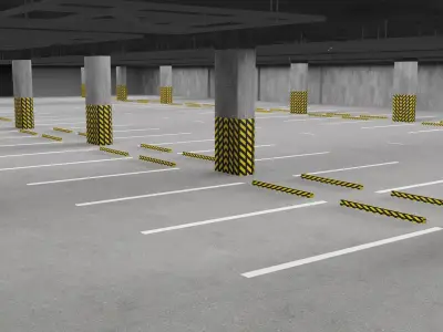 Underground parking 3D model