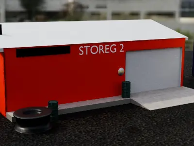 Service station 3D model