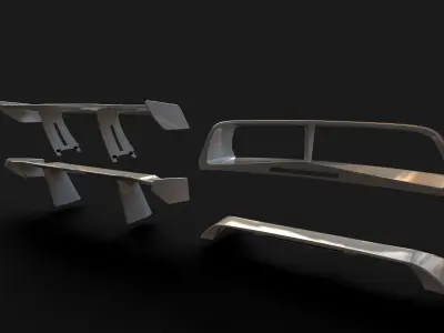 Body kit Mitsubishi Lancer VI Spoiler 3D model