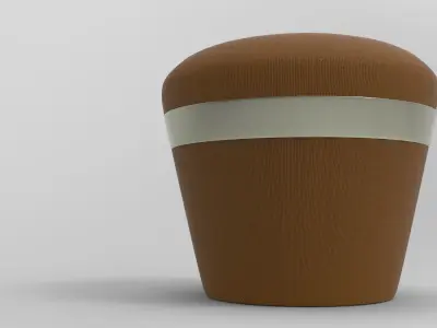 CupCake Pouf Low-poly 3D model