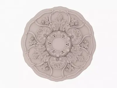 Classic Ceiling Medallion 04 3D model