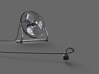 Standing Fan Low-poly 3D model