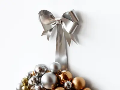 Christmas Bauble Wreath 3D model