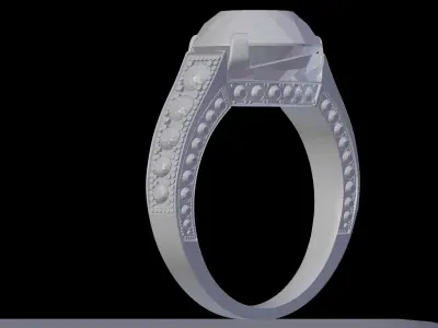 Wedding Ring Diamonds 3D model