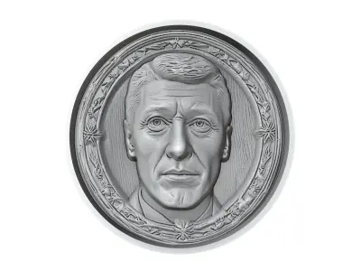 Robert Lewandowski Footballer Medallion 3D print model
