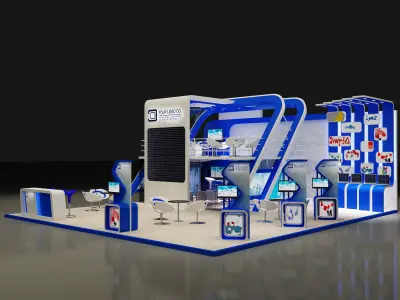 Booth Exhibition Stand a305 3D model