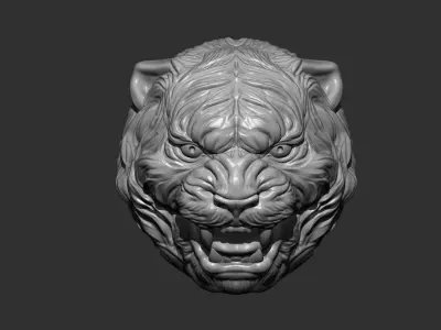 tiger head 3D print model