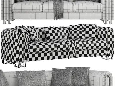 FH 7234 luxury sofa set Low-poly 3D model purchase