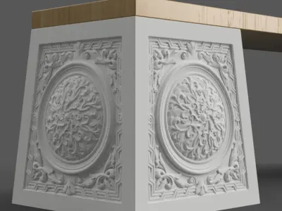 Elegant Monitor Stand 3D STL File for Desk Decoration 3D print model