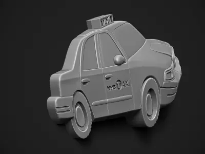 New York Taxi Bas Relief 3D print model