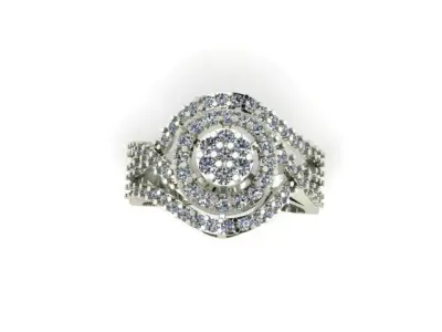 fancy ring for daimonds 3D print model