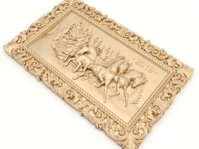 Panel 8 - New Year Santa Claus 3D model