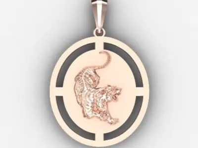 tiger pendant 3D print model