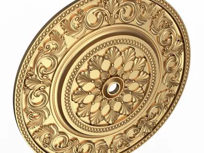 Ceiling Rosette 06 Low-poly 3D model