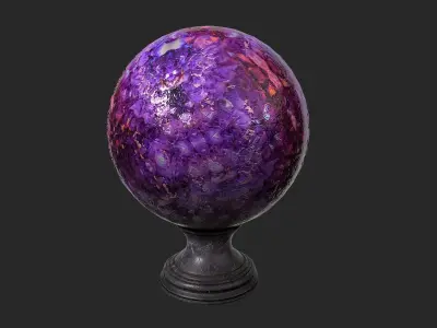 Fortune teller Crystal Ball Low-poly 3D model